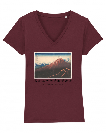 Storm below Mount Fuji (text negru) Burgundy
