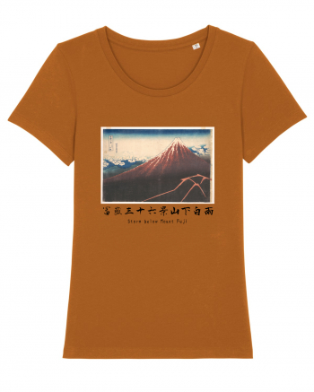 Storm below Mount Fuji (text negru) Roasted Orange