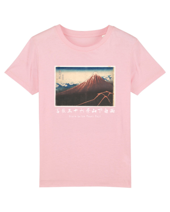 Storm below Mount Fuji (text alb) Cotton Pink