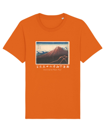 Storm below Mount Fuji (text alb) Bright Orange