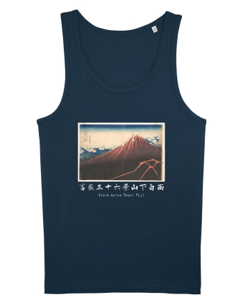 Storm below Mount Fuji (text alb) Navy