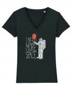 I need more Space Tricou mânecă scurtă guler V Damă Evoker