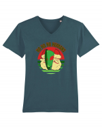 Funny Santa Claus Alien Tricou mânecă scurtă guler V Bărbat Presenter