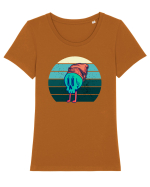 Craniu cu caciula Tricou mânecă scurtă guler larg fitted Damă Expresser