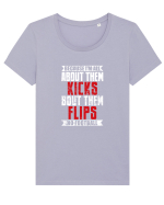 Kicks and Flips Tricou mânecă scurtă guler larg fitted Damă Expresser