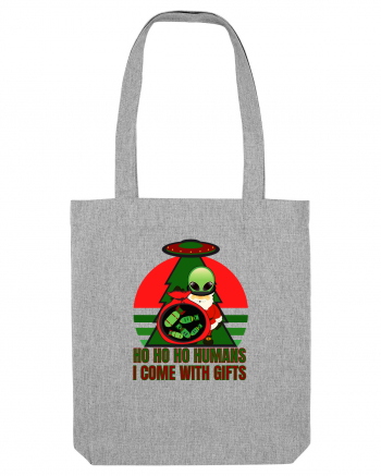 Funny Santa Claus Alien Heather Grey