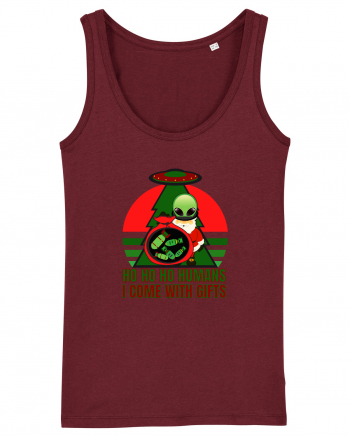 Funny Santa Claus Alien Burgundy