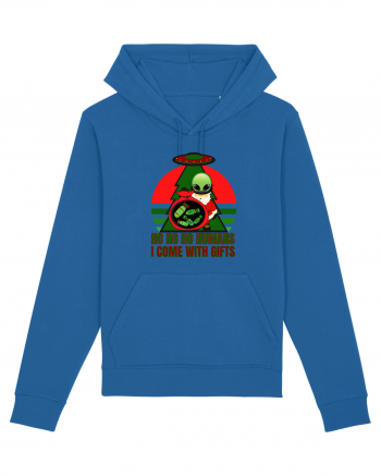 Funny Santa Claus Alien Royal Blue