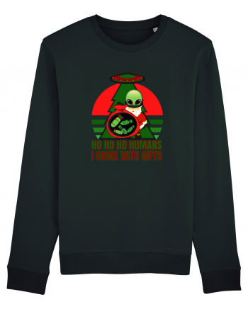 Funny Santa Claus Alien Black