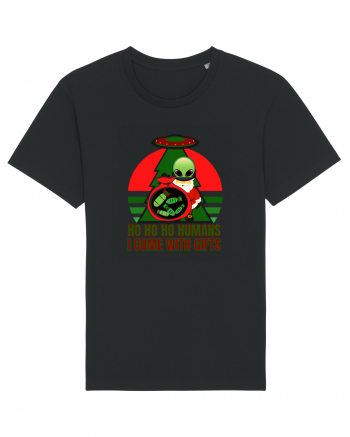 Funny Santa Claus Alien Black