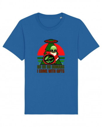 Funny Santa Claus Alien Royal Blue