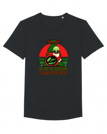 Funny Santa Claus Alien Black