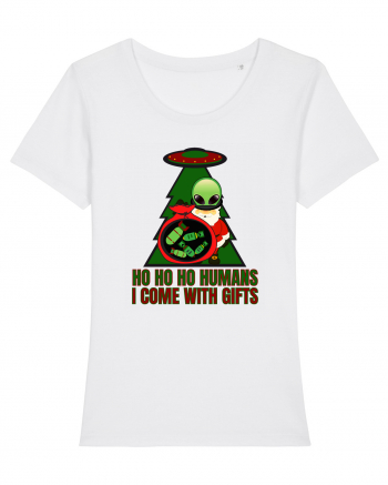 Funny Santa Claus Alien White