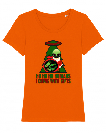 Funny Santa Claus Alien Bright Orange