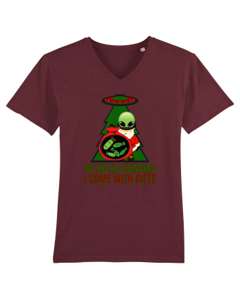 Funny Santa Claus Alien Burgundy