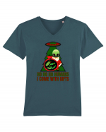 Funny Santa Claus Alien Tricou mânecă scurtă guler V Bărbat Presenter