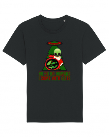 Funny Santa Claus Alien Black