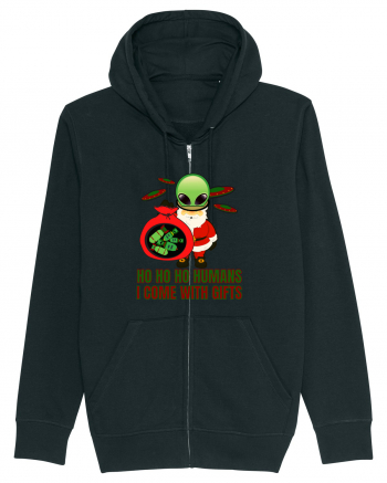 Funny Santa Claus Alien Black