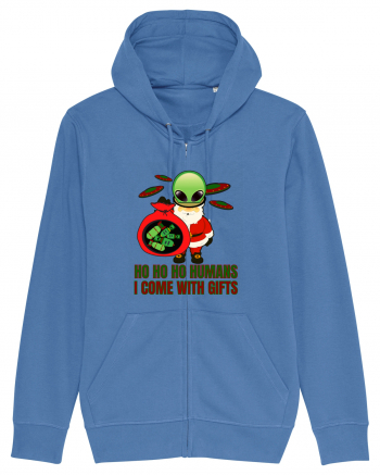 Funny Santa Claus Alien Bright Blue