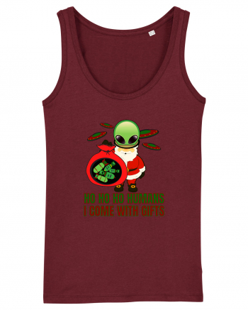 Funny Santa Claus Alien Burgundy