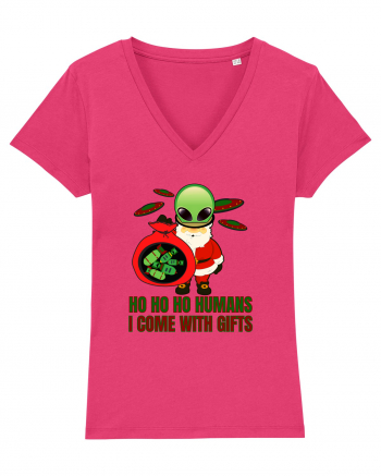 Funny Santa Claus Alien Raspberry