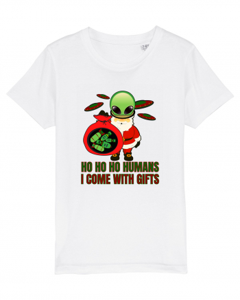 Funny Santa Claus Alien White