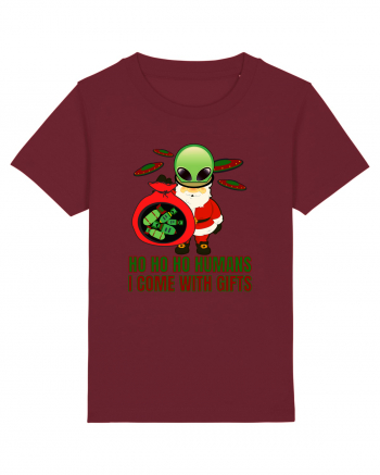 Funny Santa Claus Alien Burgundy