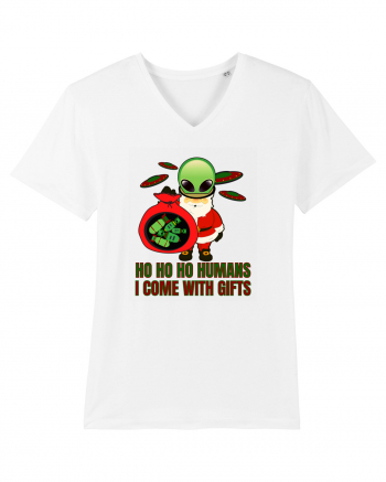 Funny Santa Claus Alien White