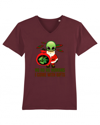 Funny Santa Claus Alien Burgundy