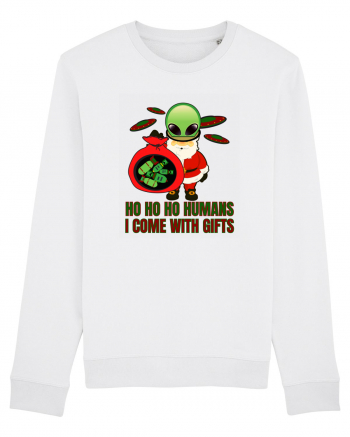 Funny Santa Claus Alien White