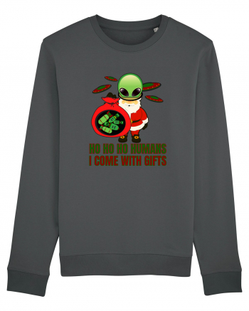 Funny Santa Claus Alien Anthracite