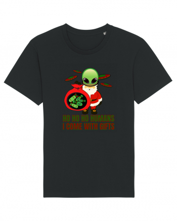 Funny Santa Claus Alien Black