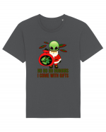 Funny Santa Claus Alien Tricou mânecă scurtă Unisex Rocker