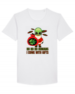 Funny Santa Claus Alien Tricou mânecă scurtă guler larg Bărbat Skater