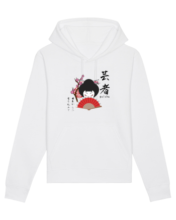 Geisha Kanji și Ilustrație (negru) White