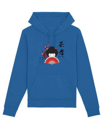 Geisha Kanji și Ilustrație (negru) Royal Blue
