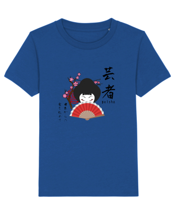 Geisha Kanji și Ilustrație (negru) Majorelle Blue