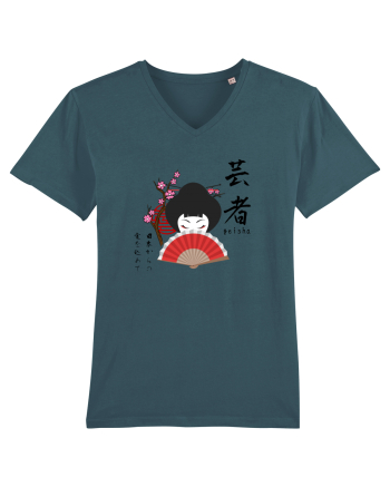 Geisha Kanji și Ilustrație (negru) Stargazer