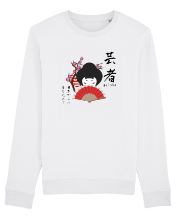 Geisha Kanji și Ilustrație (negru) White