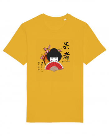 Geisha Kanji și Ilustrație (negru) Spectra Yellow