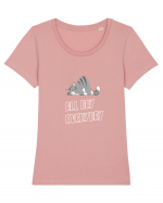 Funny Cool Lazy Cat Tricou mânecă scurtă guler larg fitted Damă Expresser