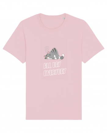 Funny Cool Lazy Cat Cotton Pink