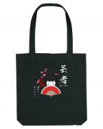 Geisha Kanji și Ilustrație (alb) Sacoșă textilă