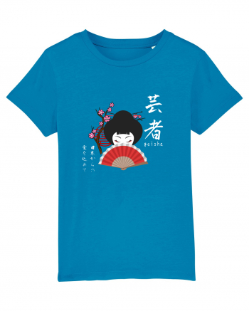 Geisha Kanji și Ilustrație (alb) Azur
