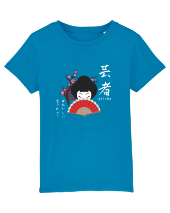 Geisha Kanji și Ilustrație (alb) Azur