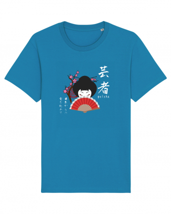 Geisha Kanji și Ilustrație (alb) Azur
