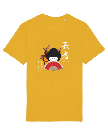Geisha Kanji și Ilustrație (alb) Spectra Yellow