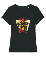 two beer or not two beer Tricou mânecă scurtă guler larg fitted Damă Expresser