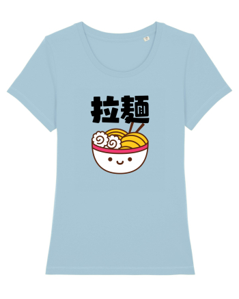 Ramen Bowl Kanji (negru) Sky Blue