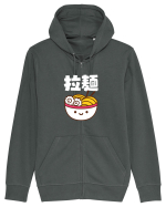 Ramen Bowl Kanji (alb) Hanorac cu fermoar Unisex Connector